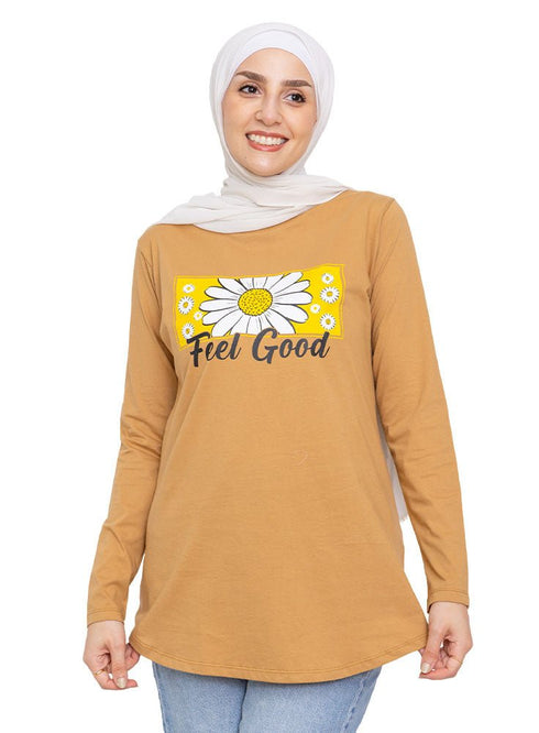 Biscuit Printed Long - Sleeve Design 13 - Khotwh